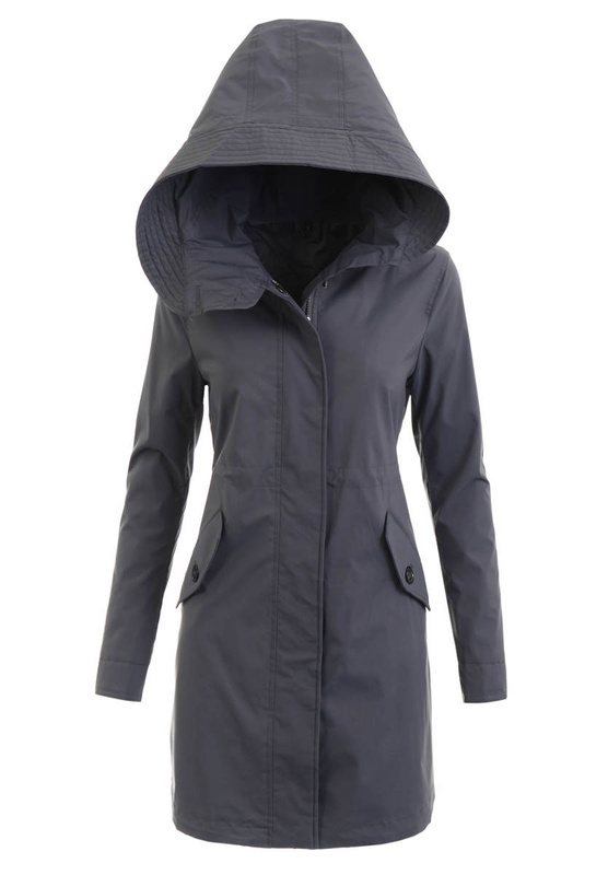 Wiosenna Parka Damska Szara 18137